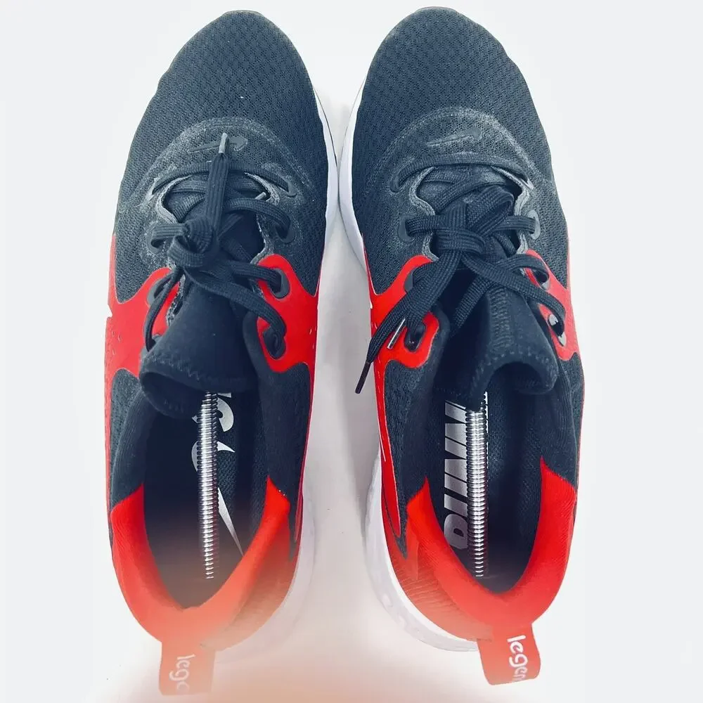 Nike Mens Legend React AA1625-004 Black Red Bred Running Shoes Sneakers Size 14